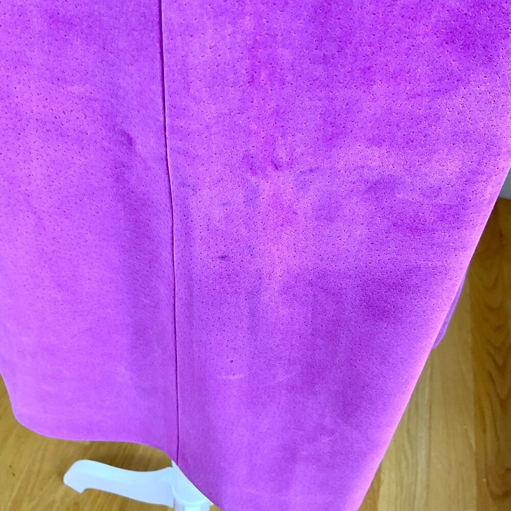 Danier Skirt Suede Leather Short in Pink Purple (6) - Picture 10 of 10